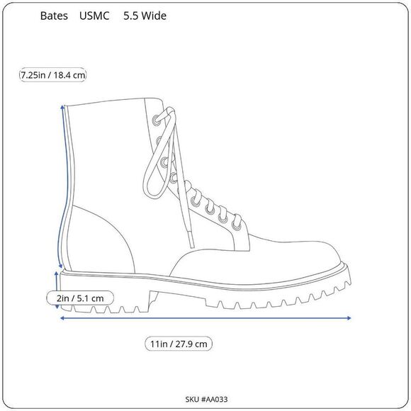 Bates 85501 DuraShocks USMC GORE-TEX Temperate Weather Boot Men's Size 5.5W NOS - Picture 7 of 16